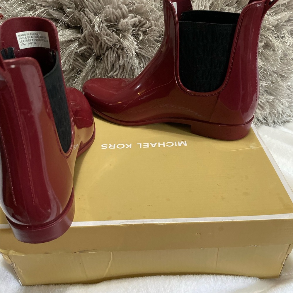 Michael Kors Women's Red Chelsea Boots